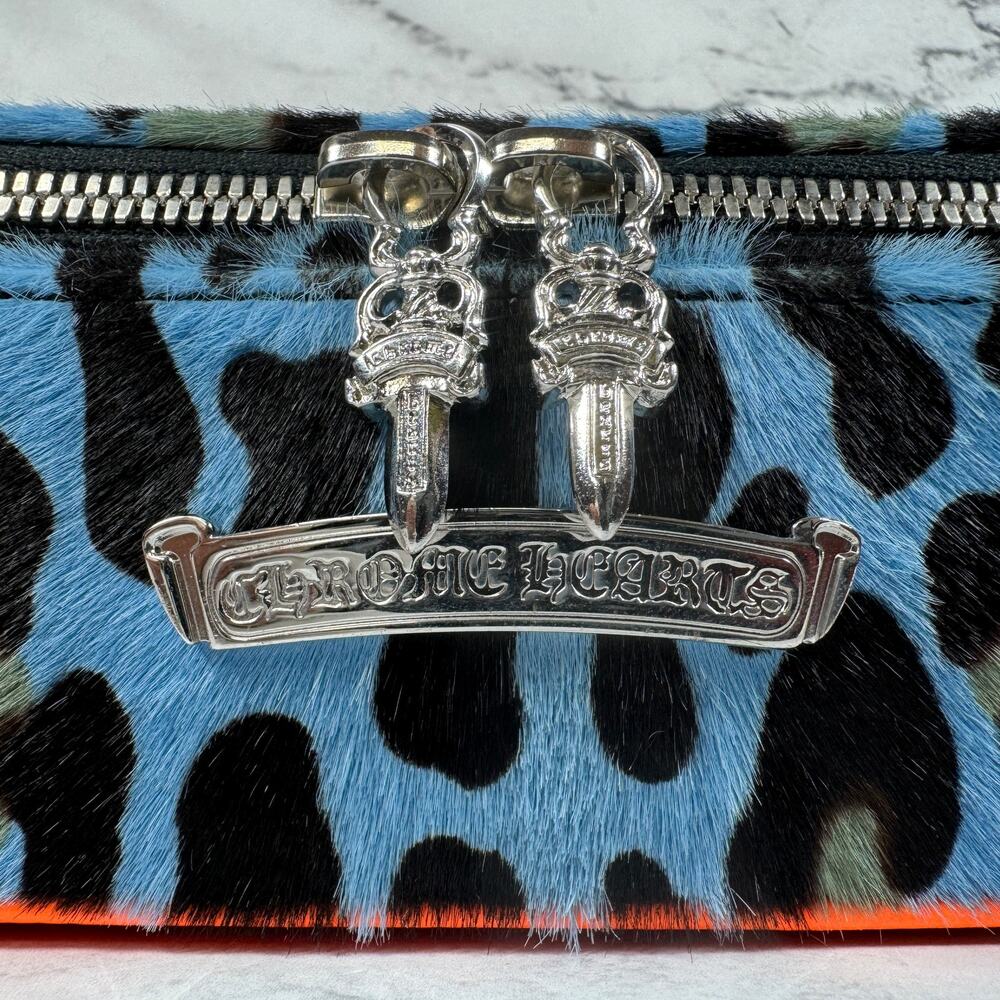 Chrome Hearts Jewelry Case  St Barth Exclusive Leopard Pony Hair Box Bag Clutch - Picture 6 of 16